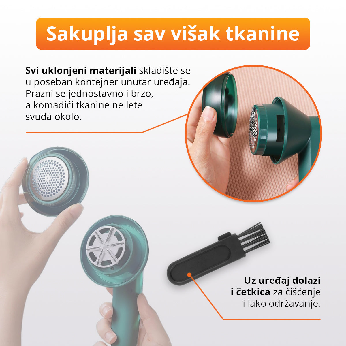 Uređaj za uklanjanje ućebanih grudvica sa odeće